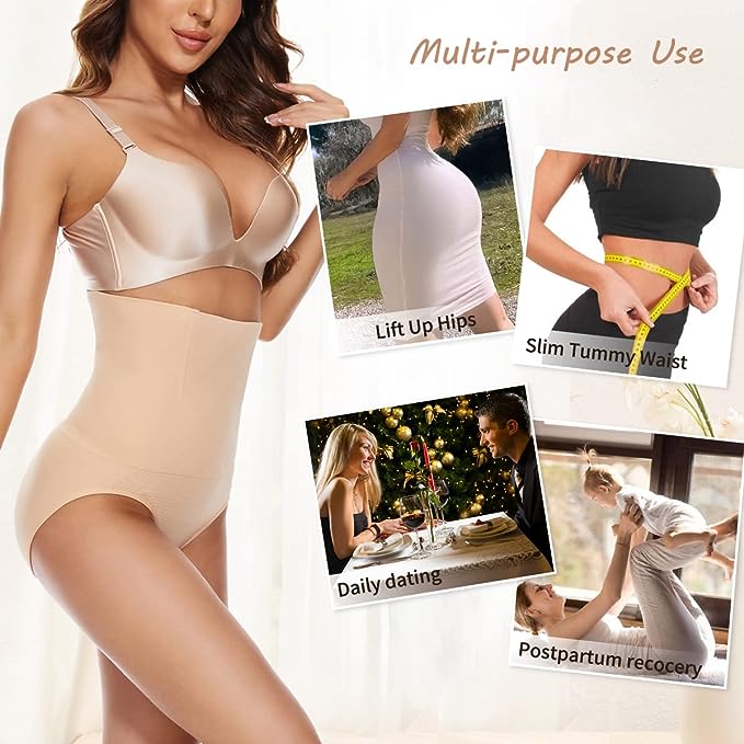 Shaper House Women Waist Shapewear with Anti Rolling Strip Tummy Control Tucker
