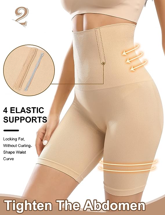 Shaper House Women Waist Shapewear with Anti Rolling Strip Tummy Control Tucker Waist Slimming Panties Shapewear Underwear Waist Shapewear