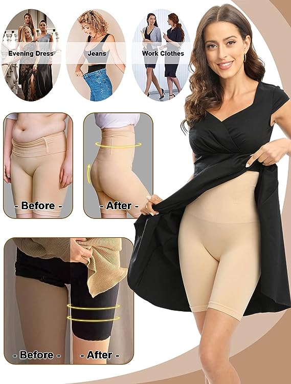 Shaper House Women Waist Shapewear with Anti Rolling Strip Tummy Control Tucker Waist Slimming Panties Shapewear Underwear Waist Shapewear