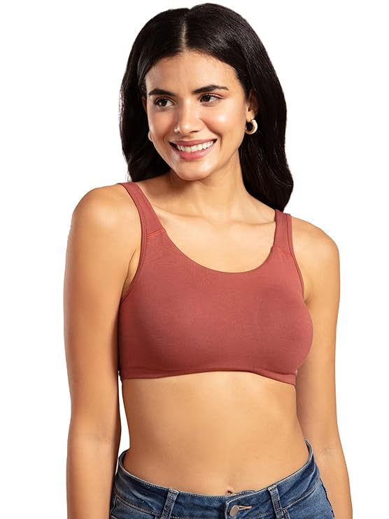 Shaper House Women's Cotton Blend Slip On Active Bra
