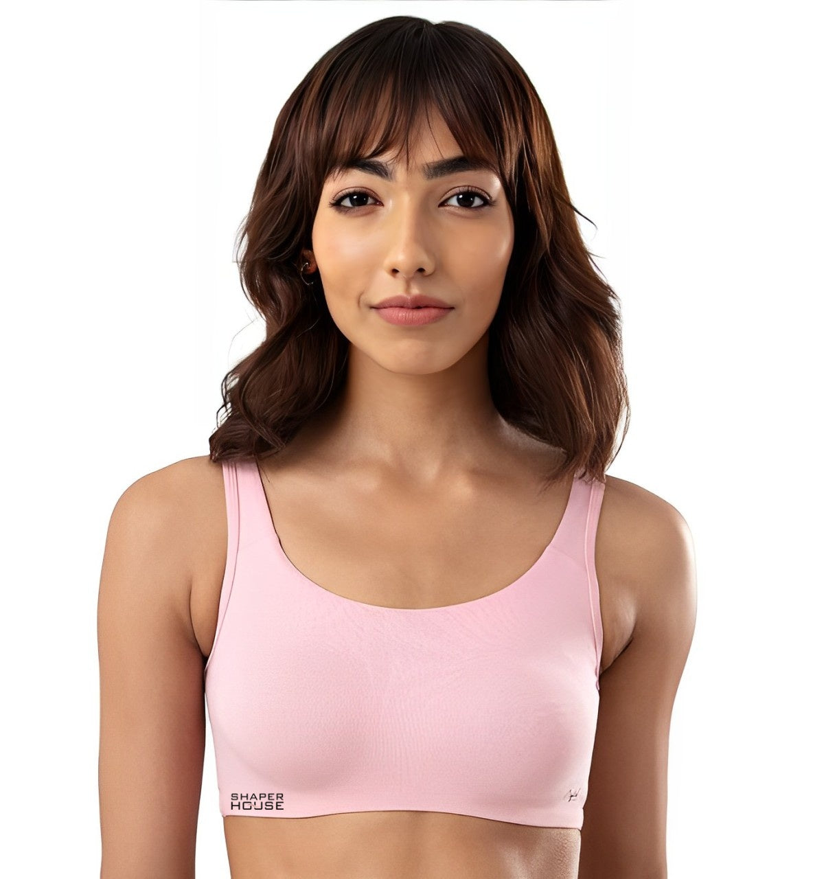 Shaper House Women's Cotton Blend Slip On Active Bra
