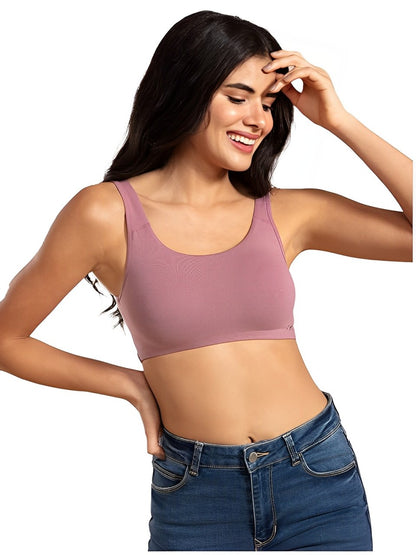 Shaper House Women's Cotton Blend Slip On Active Bra
