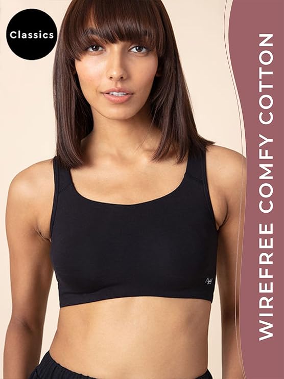 Shaper House Women's Cotton Blend Slip On Active Bra