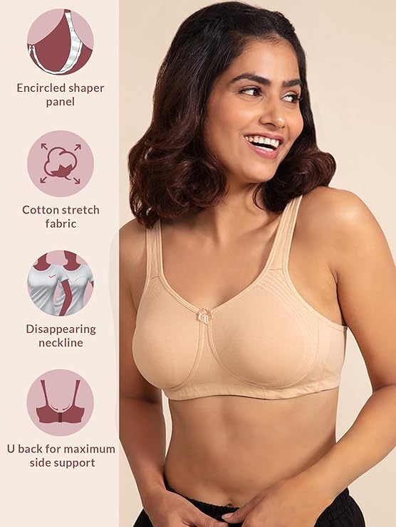 Shaper House Women's Cotton Full-Coverage Bra