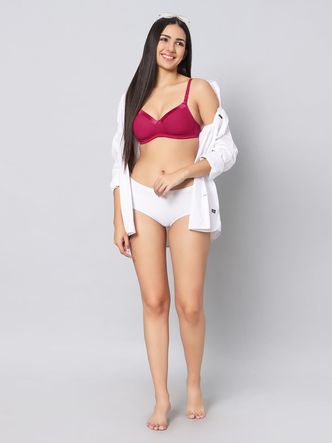 Shaper House Susie Beauty Satin Neck Cotton Padded Everyday Bra