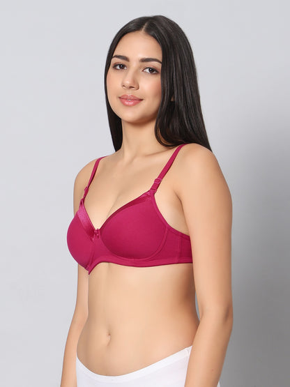 Shaper House Susie Beauty Satin Neck Cotton Padded Everyday Bra
