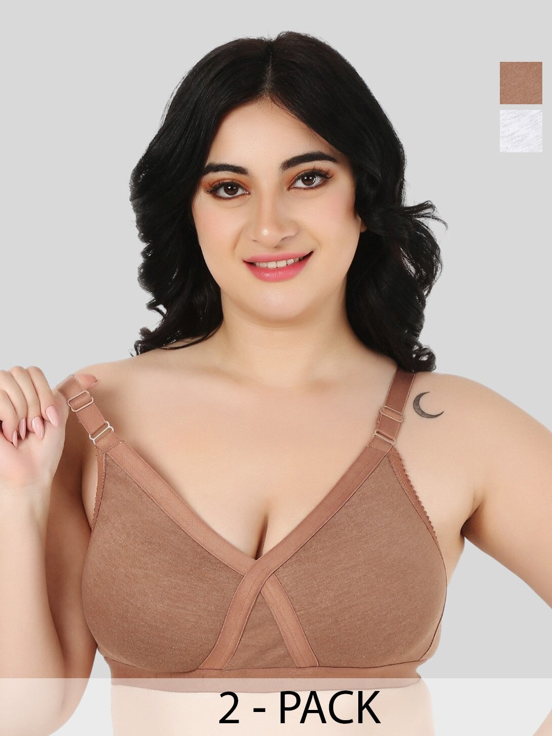 Pack Of 2 Full Coverage Cotton Bra