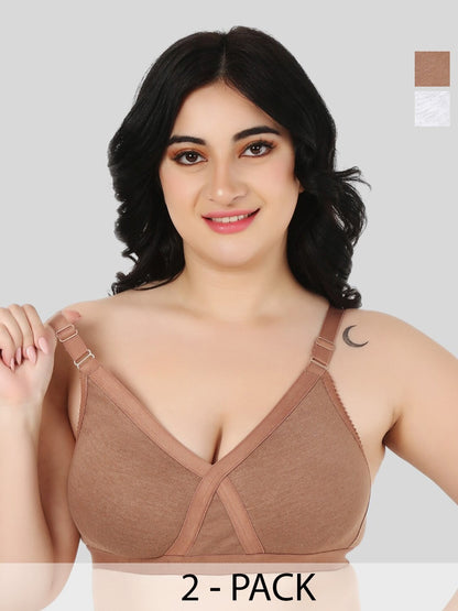 Pack Of 2 Full Coverage Cotton Bra