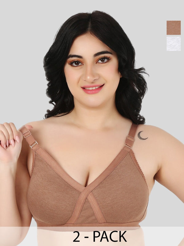 Pack Of 2 Full Coverage Cotton Bra
