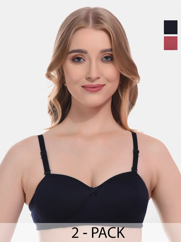 Pack Of 2Full Coverage Lightly Padded Bra All Day Comfort Pack Of 2